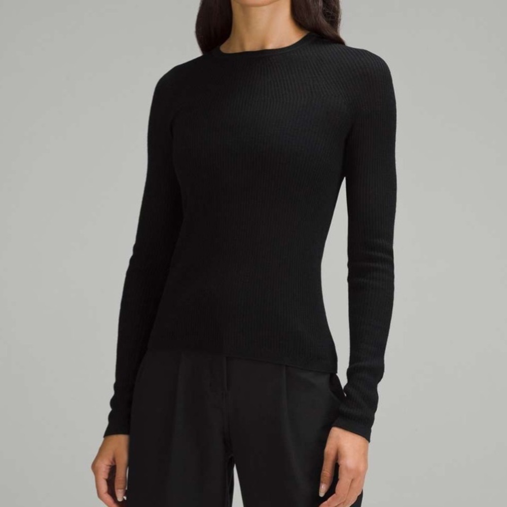 Lululemon Ribbed Wool-Silk-Blend Light Sweater